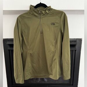 The North Face Dark Olive Quarter Zip - Size Large